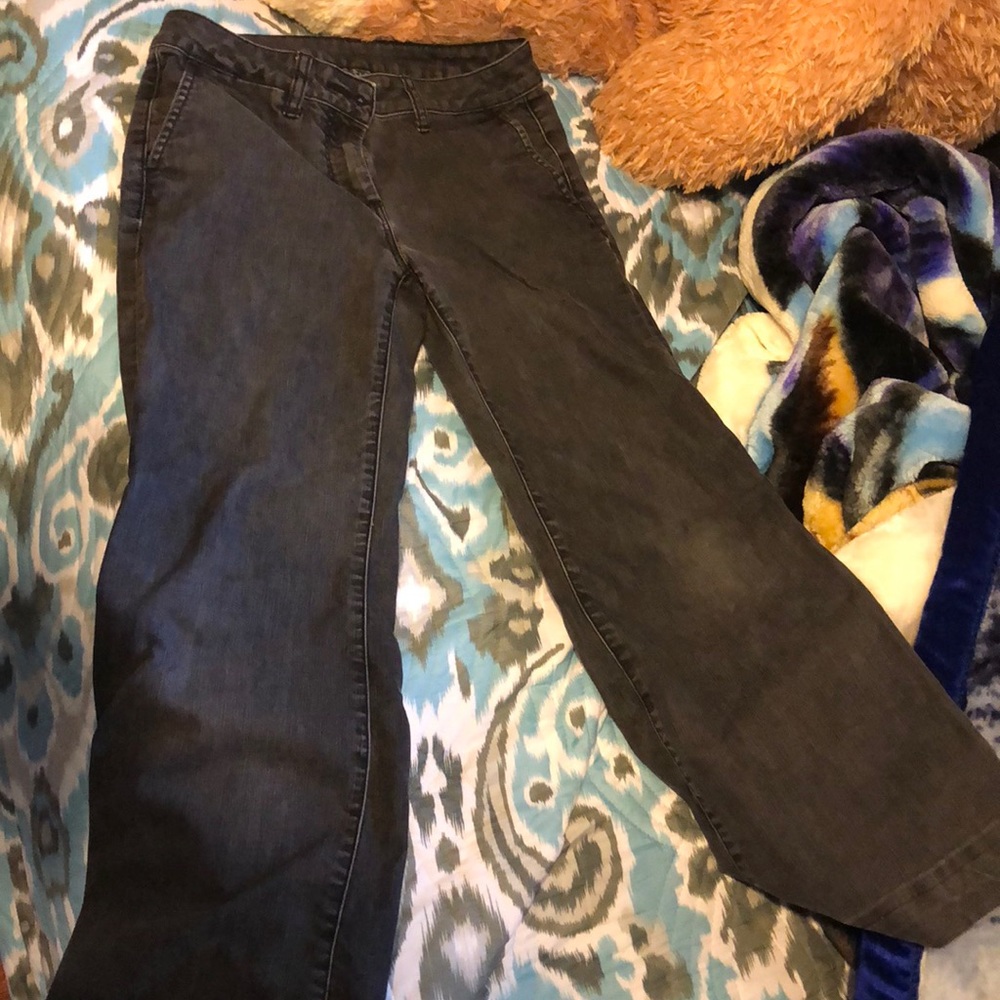 Gray jeans dark denim pants